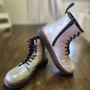 Dr. Martens Kids Silver Boots